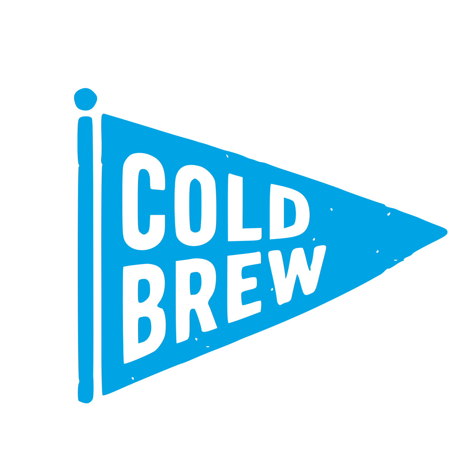 Cold Brew Pennant Flag Logo #00a3e4