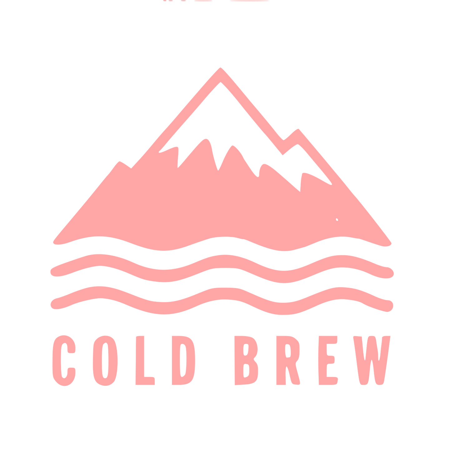 Cold Brew Mountain Logo #ffa6a6