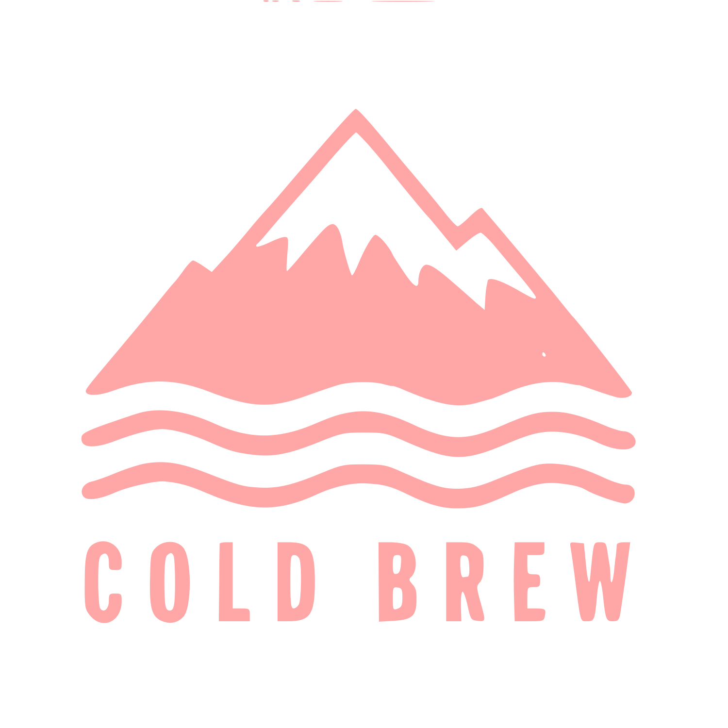 Cold Brew Mountain Logo #ffa6a6