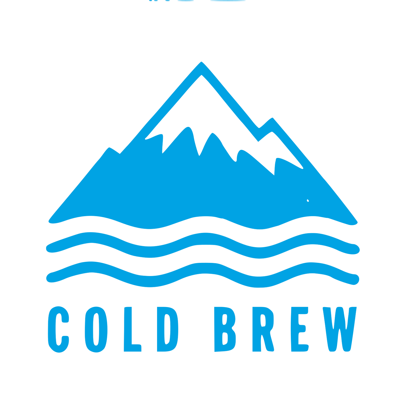 Cold Brew Mountain Logo #00a3e4