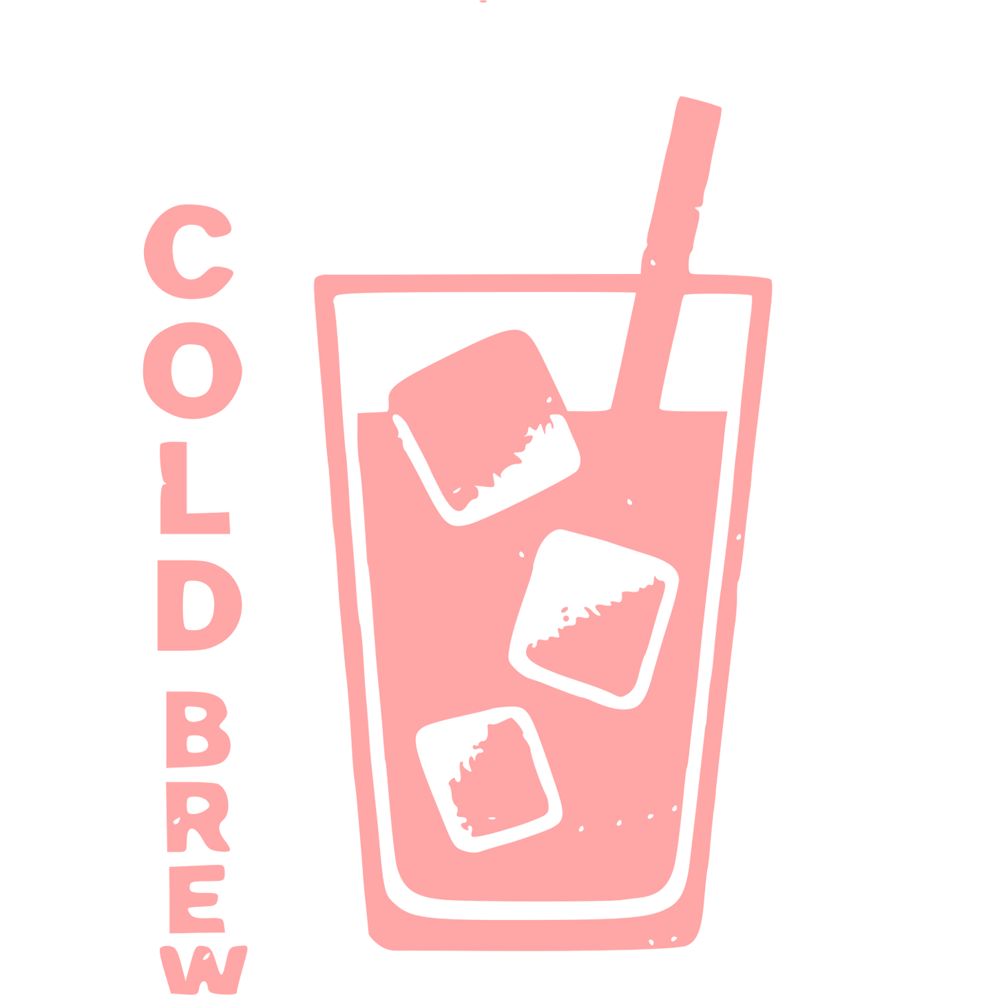 Cold Brew Glass Logo #ffa6a6