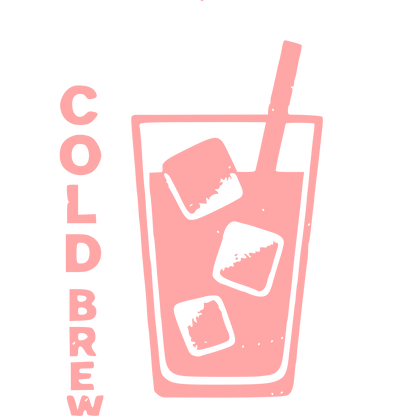 Cold Brew Glass Logo #ffa6a6