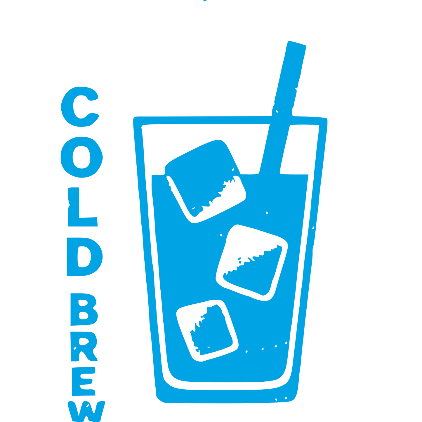Cold Brew Glass Logo #00a3e4
