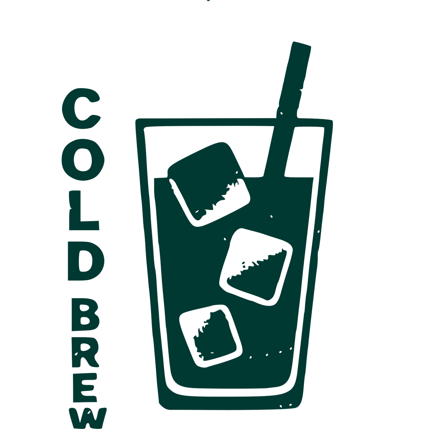 Cold Brew Glass Logo #003932