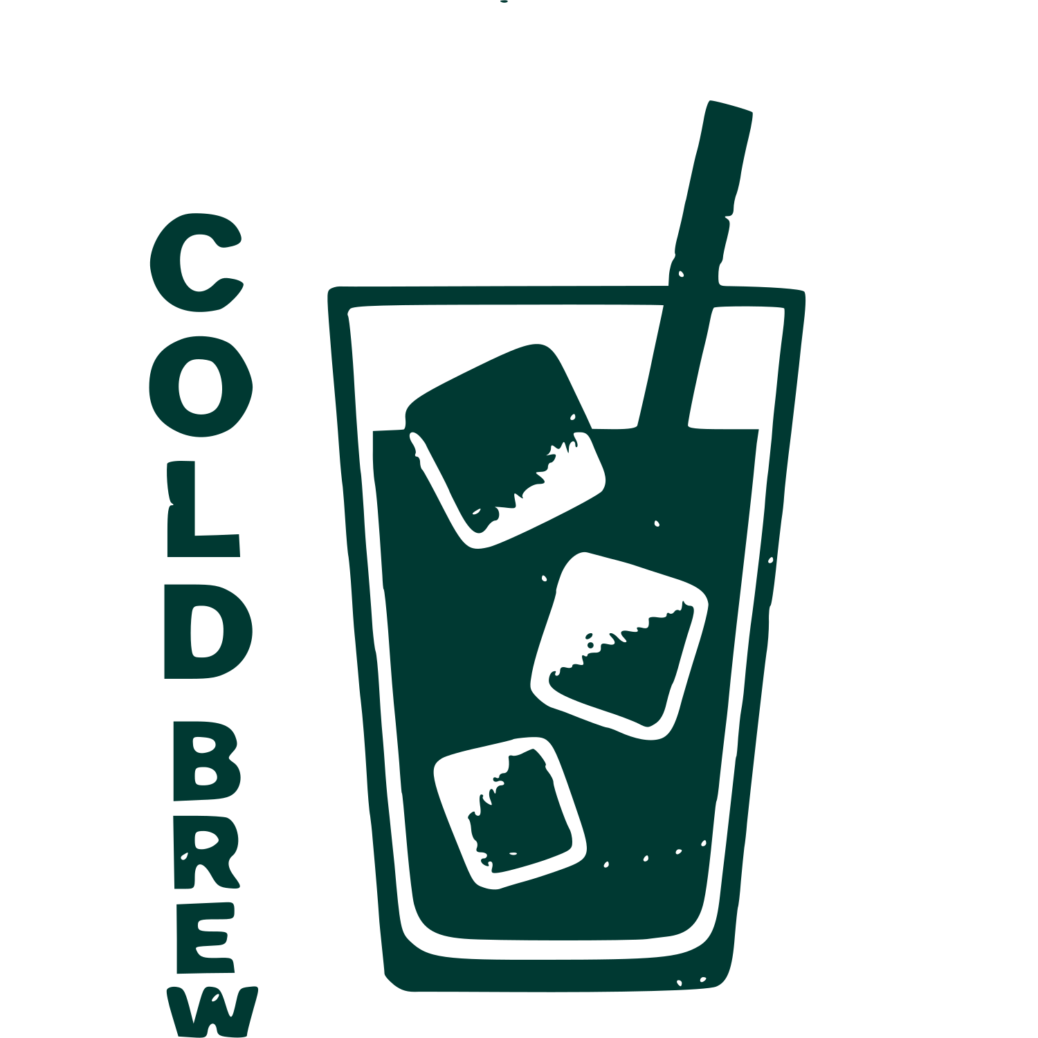Cold Brew Glass Logo #003932