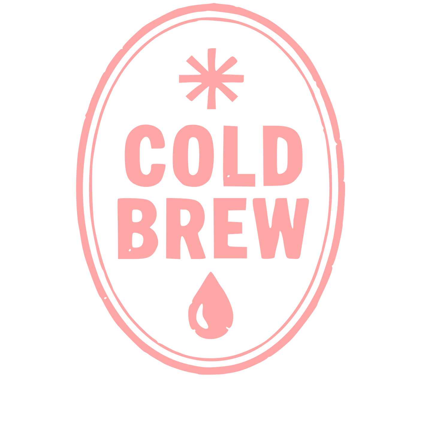 Cold Brew Coffee Drop Logo #ffa6a6