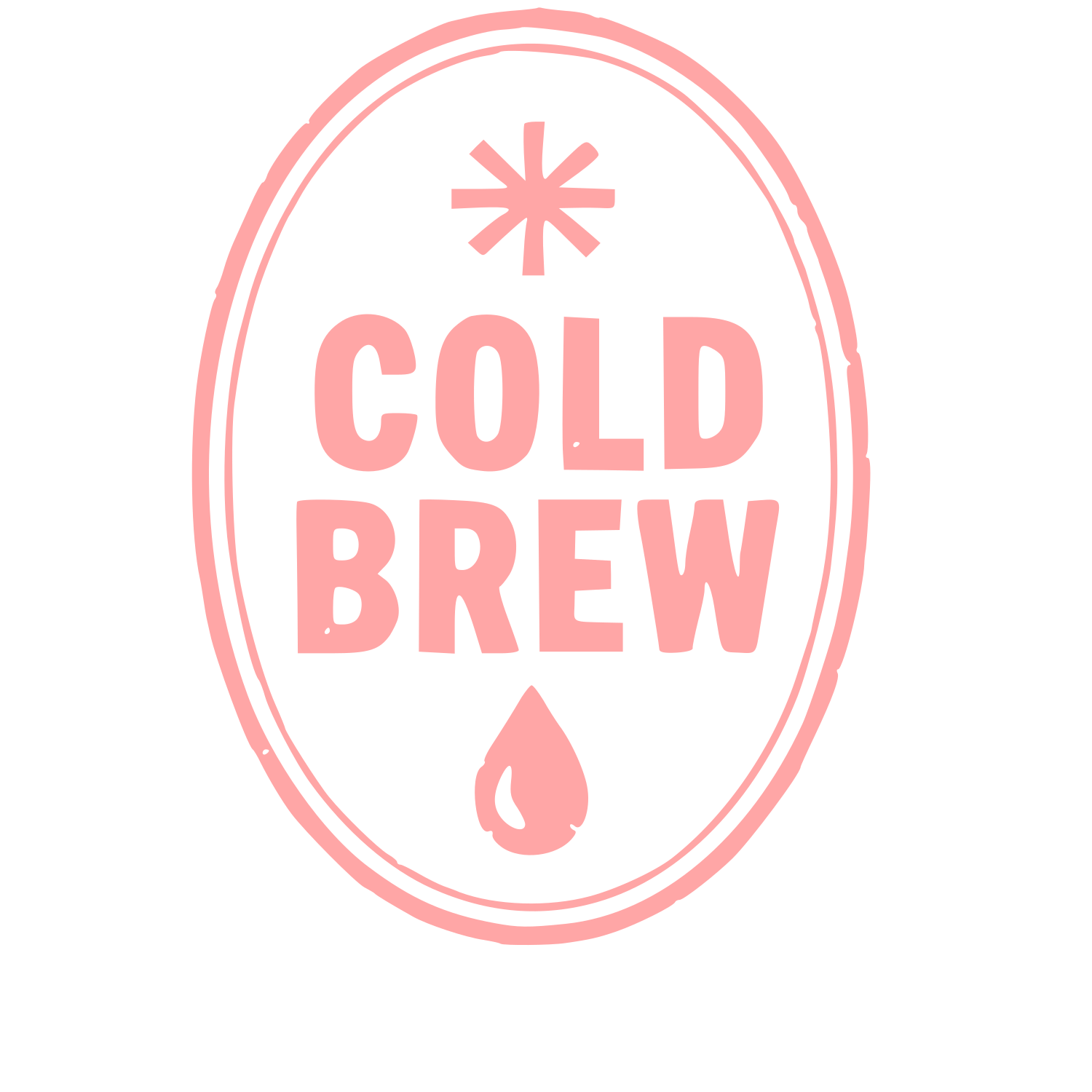 Cold Brew Coffee Drop Logo #ffa6a6
