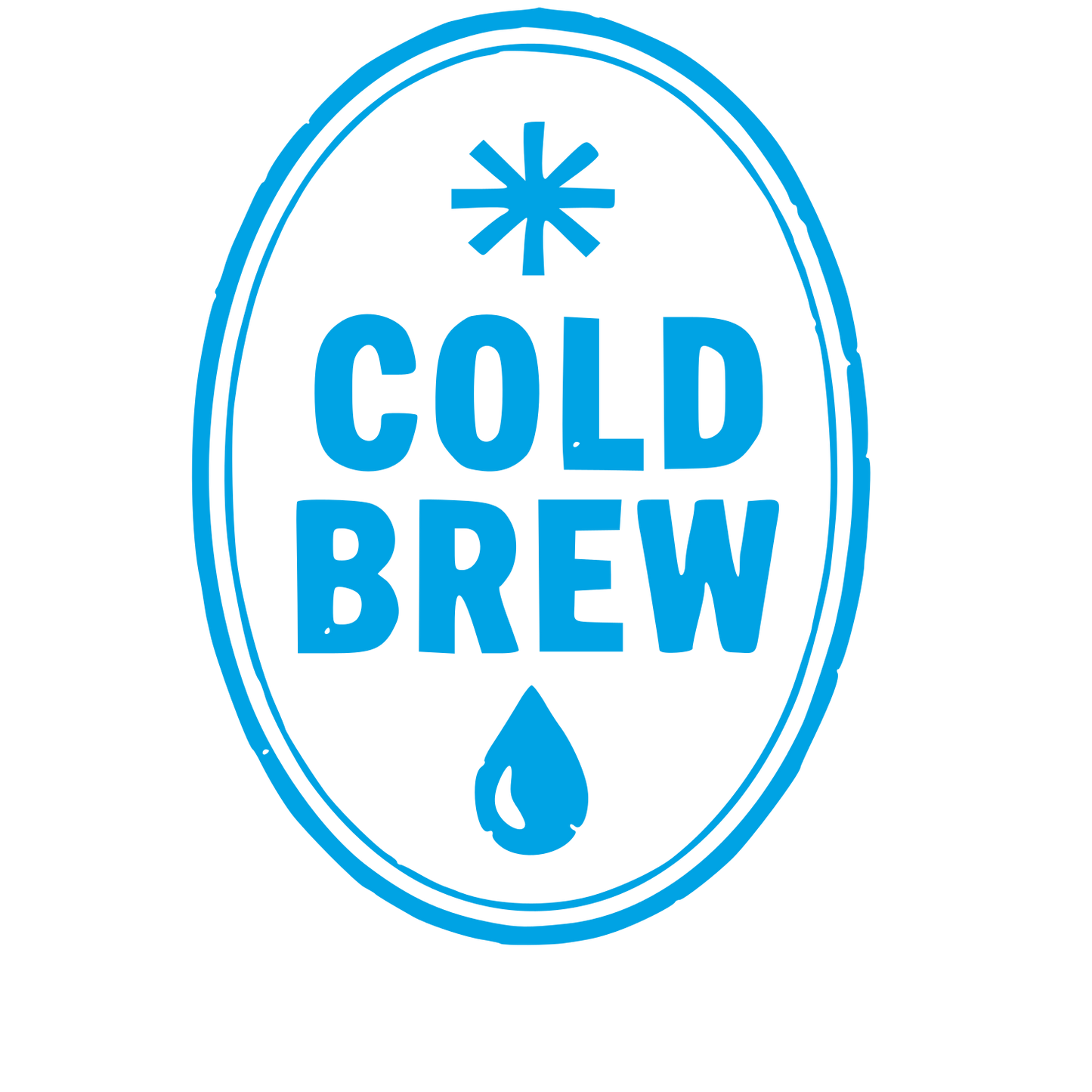 Cold Brew Coffee Drop Logo #00a3e4