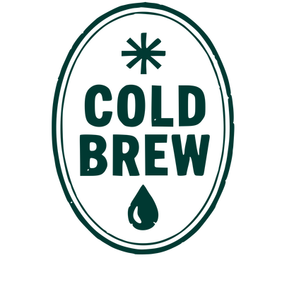 Cold Brew Coffee Drop Logo #003932