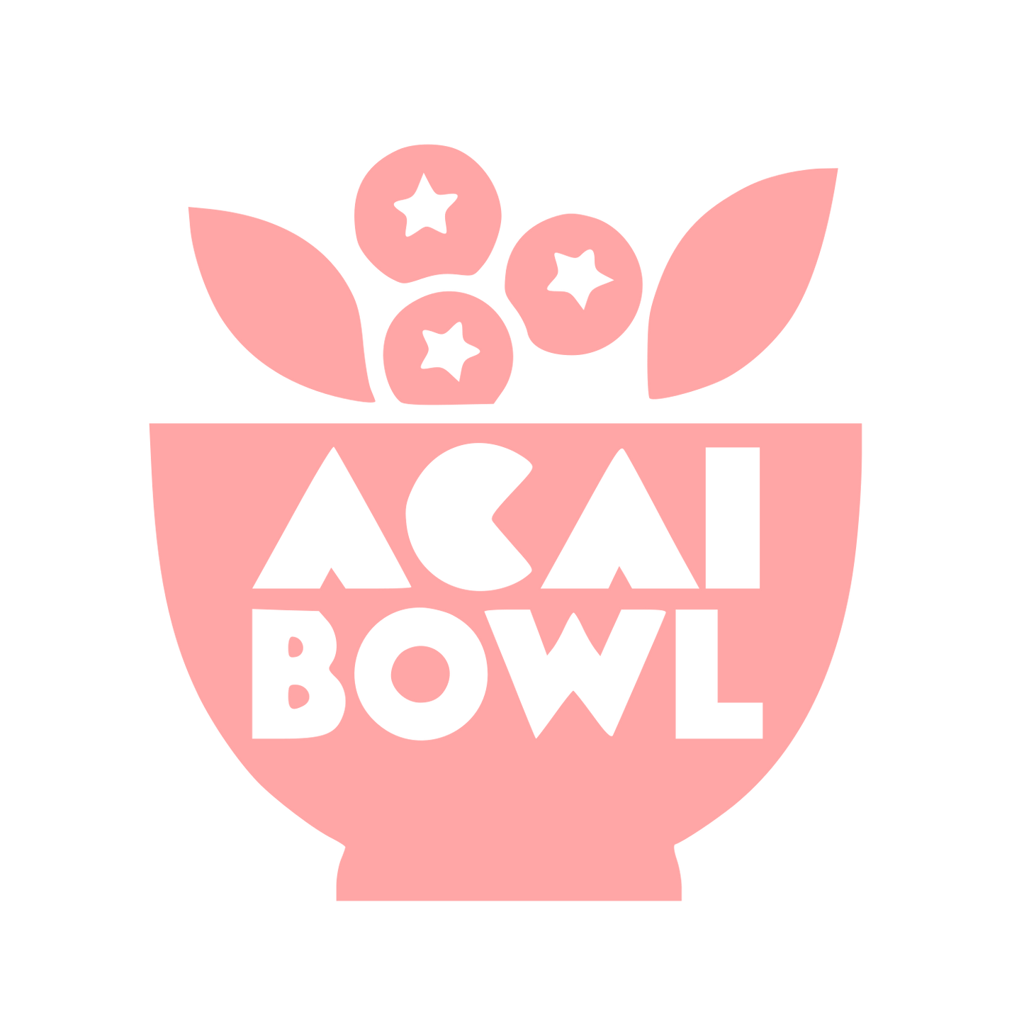 Acai Bowl Food Logo #ffa6a6