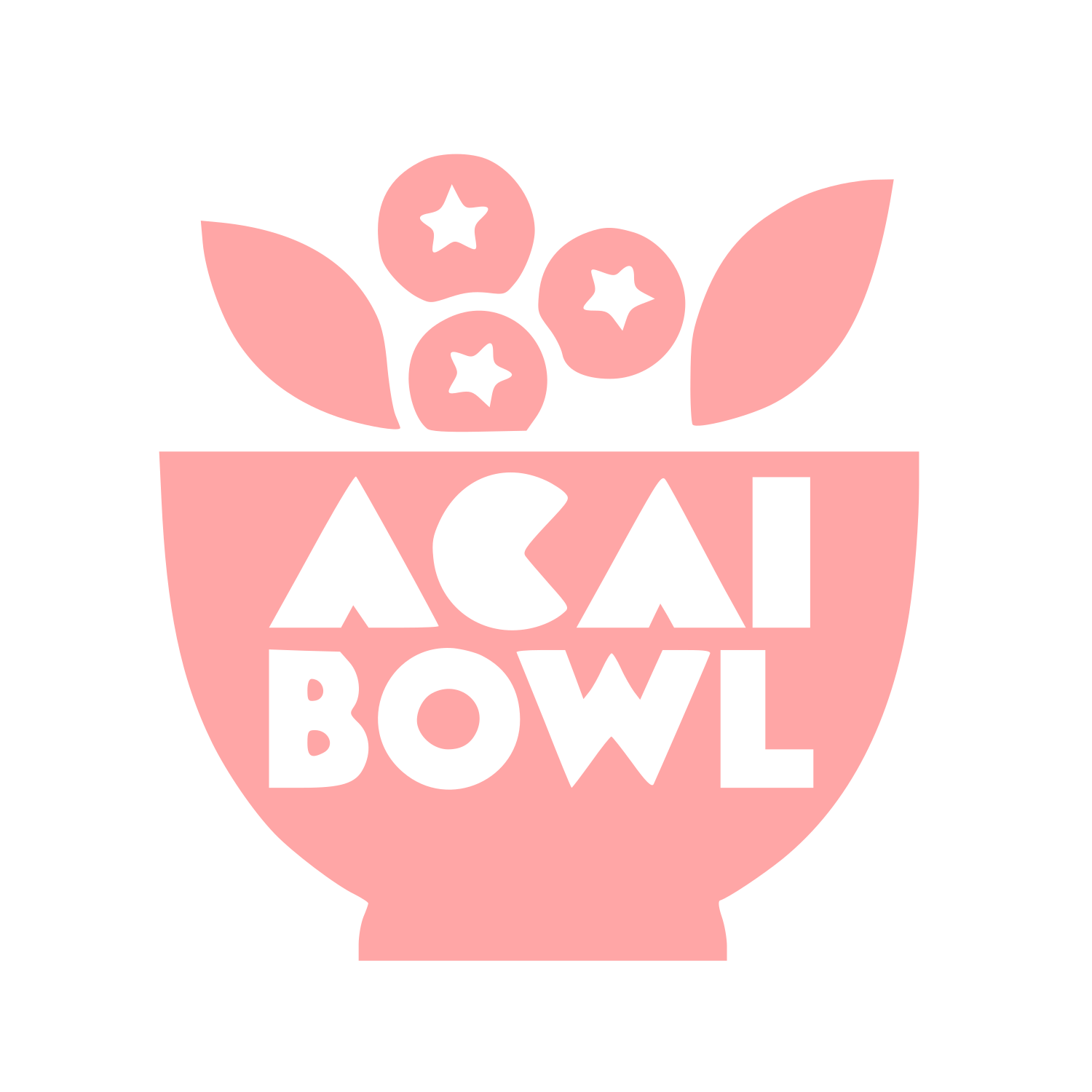 Acai Bowl Food Logo #ffa6a6