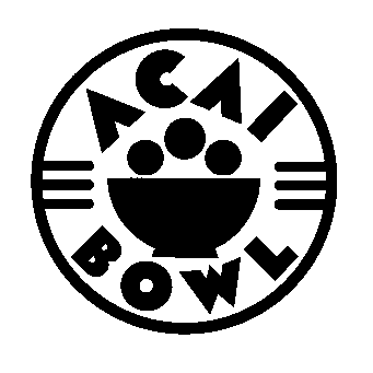 Acai Bowl Circle Badge Logo