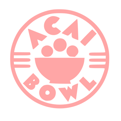 Acai Bowl Circle Badge Logo #ffa6a6