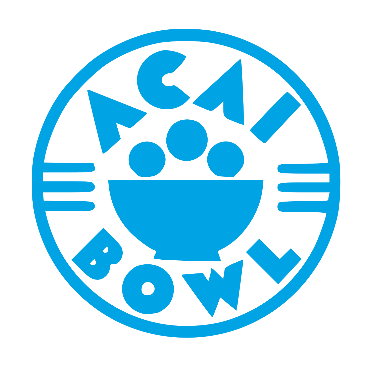 Acai Bowl Circle Badge Logo #00a3e4