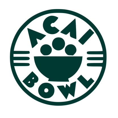 Acai Bowl Circle Badge Logo #003932