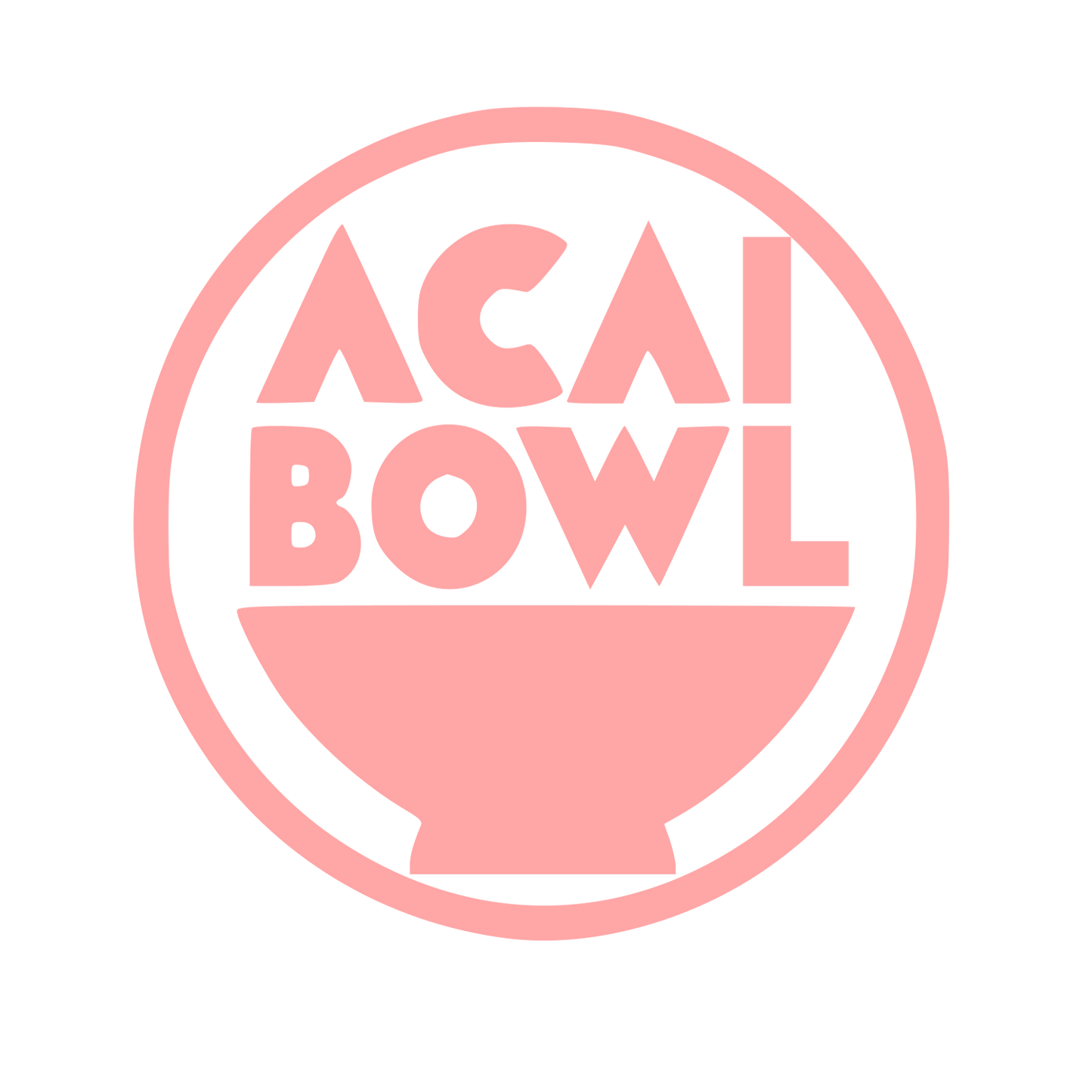Acai Bowl Circle Logo #ffa6a6