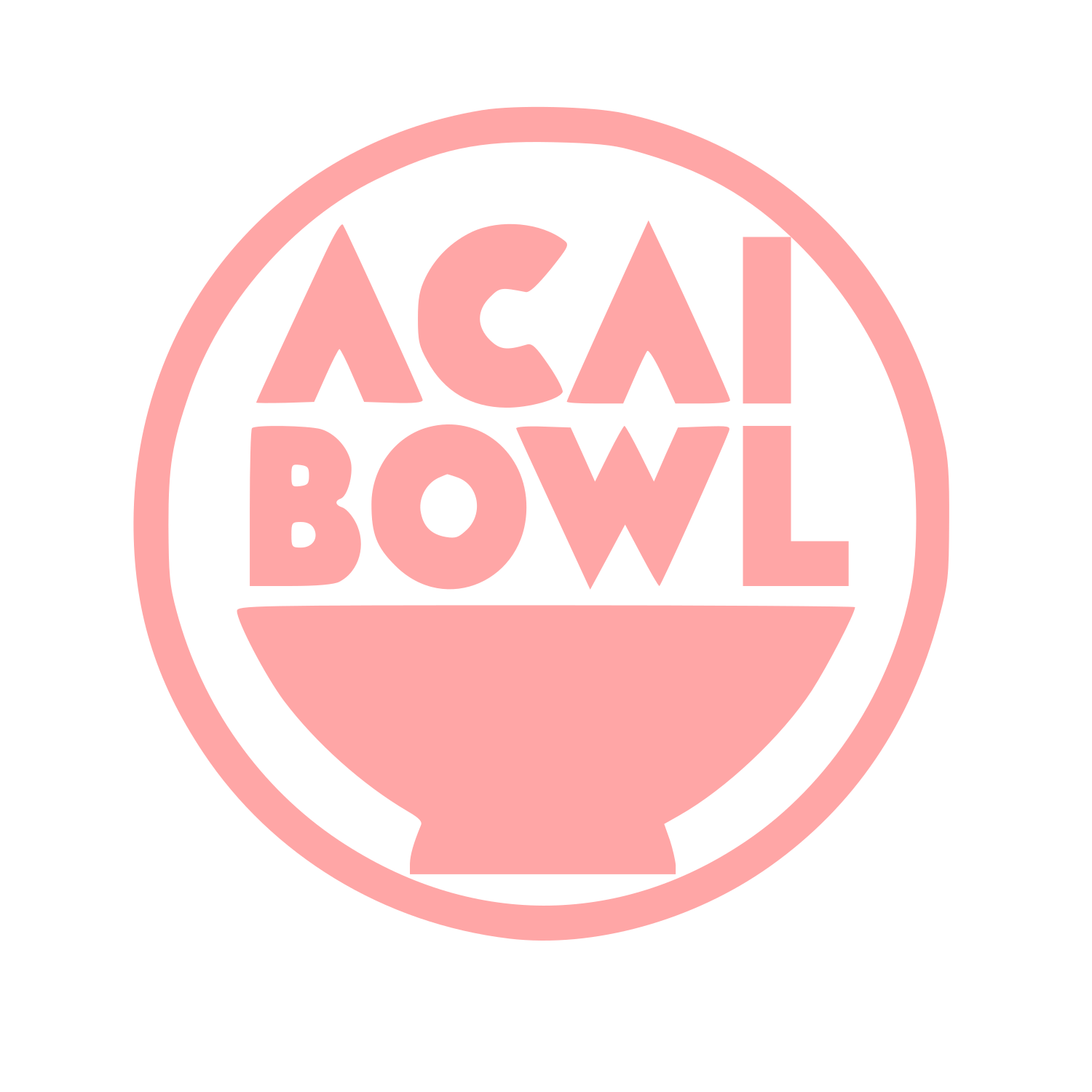 Acai Bowl Circle Logo #ffa6a6
