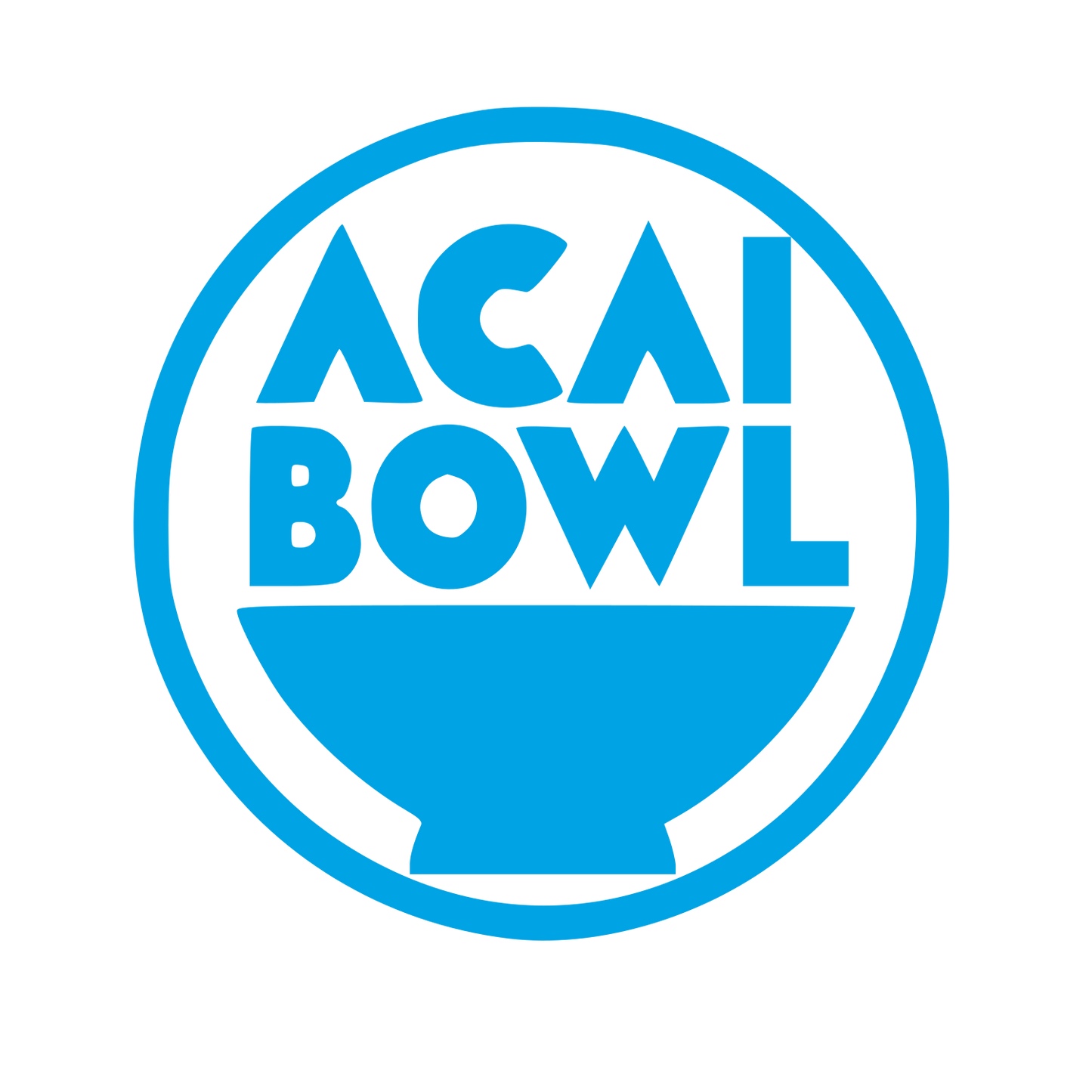 Acai Bowl Circle Logo #00a3e4