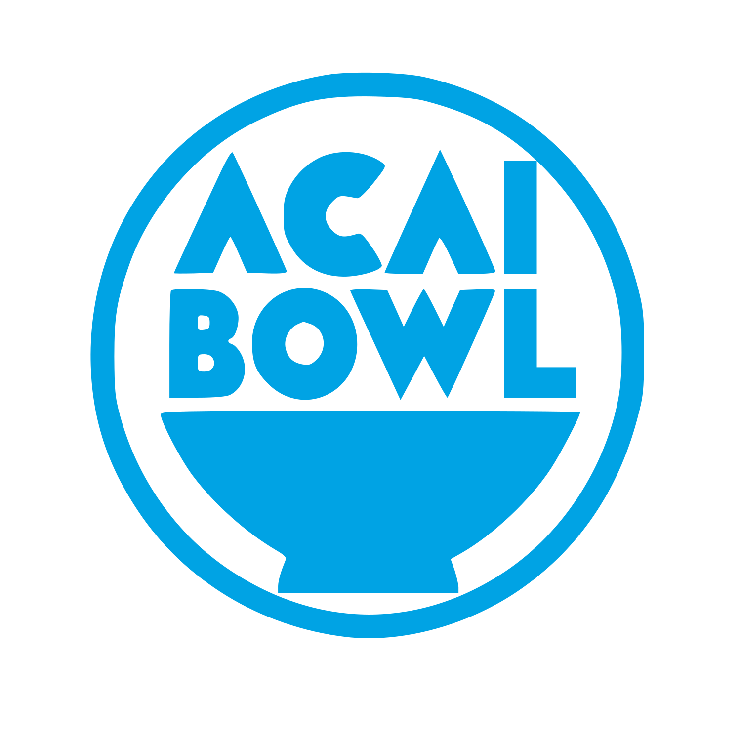 Acai Bowl Circle Logo #00a3e4