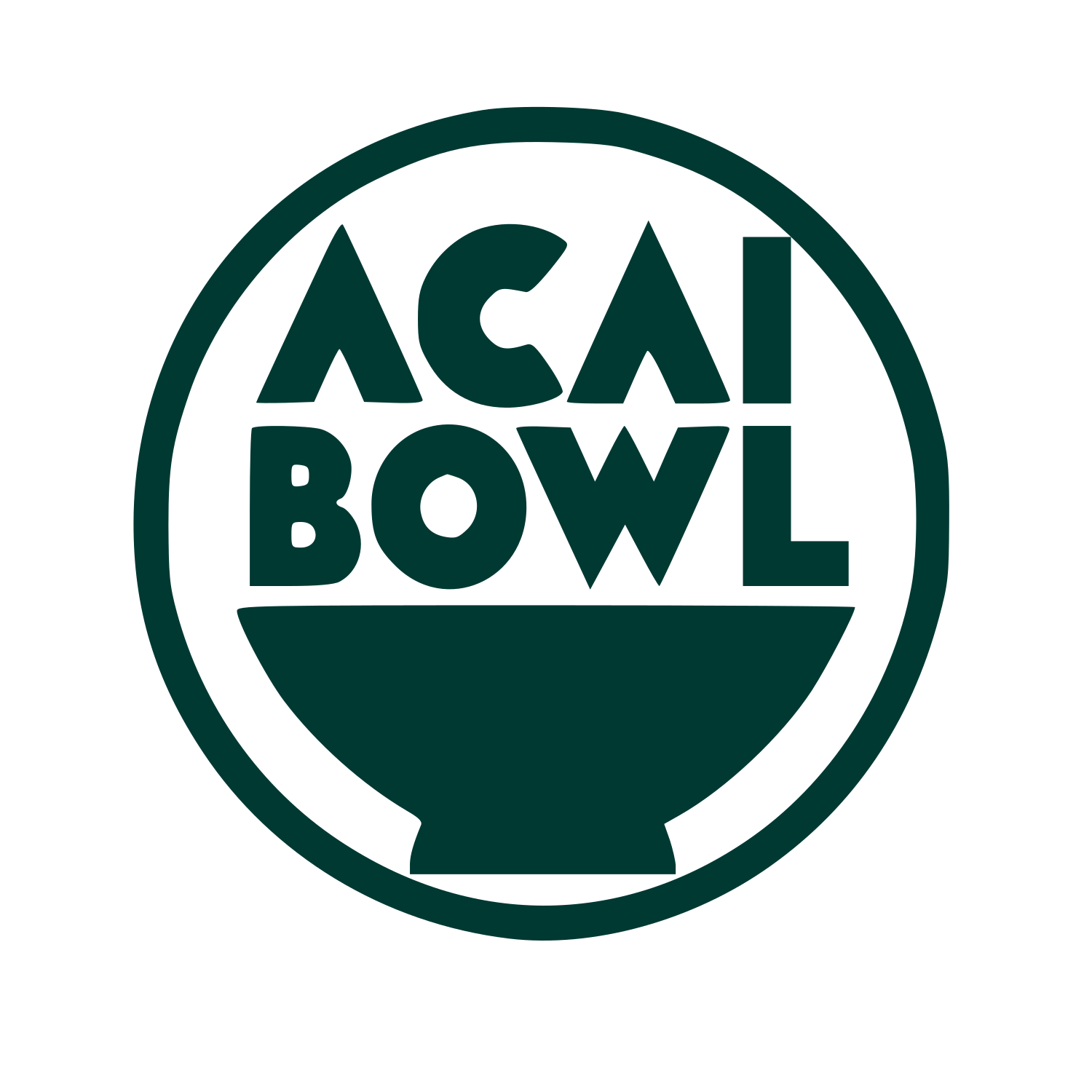 Acai Bowl Circle Logo #003932