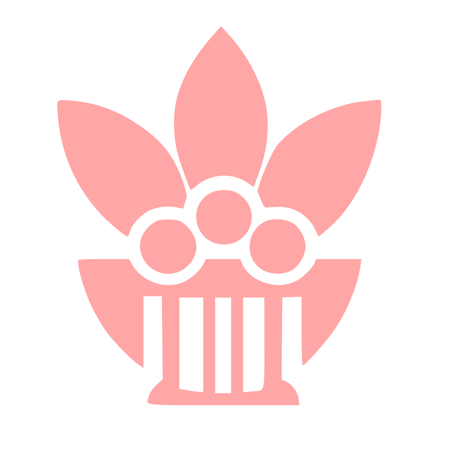 Acai Bowl Leaves Logo #ffa6a6