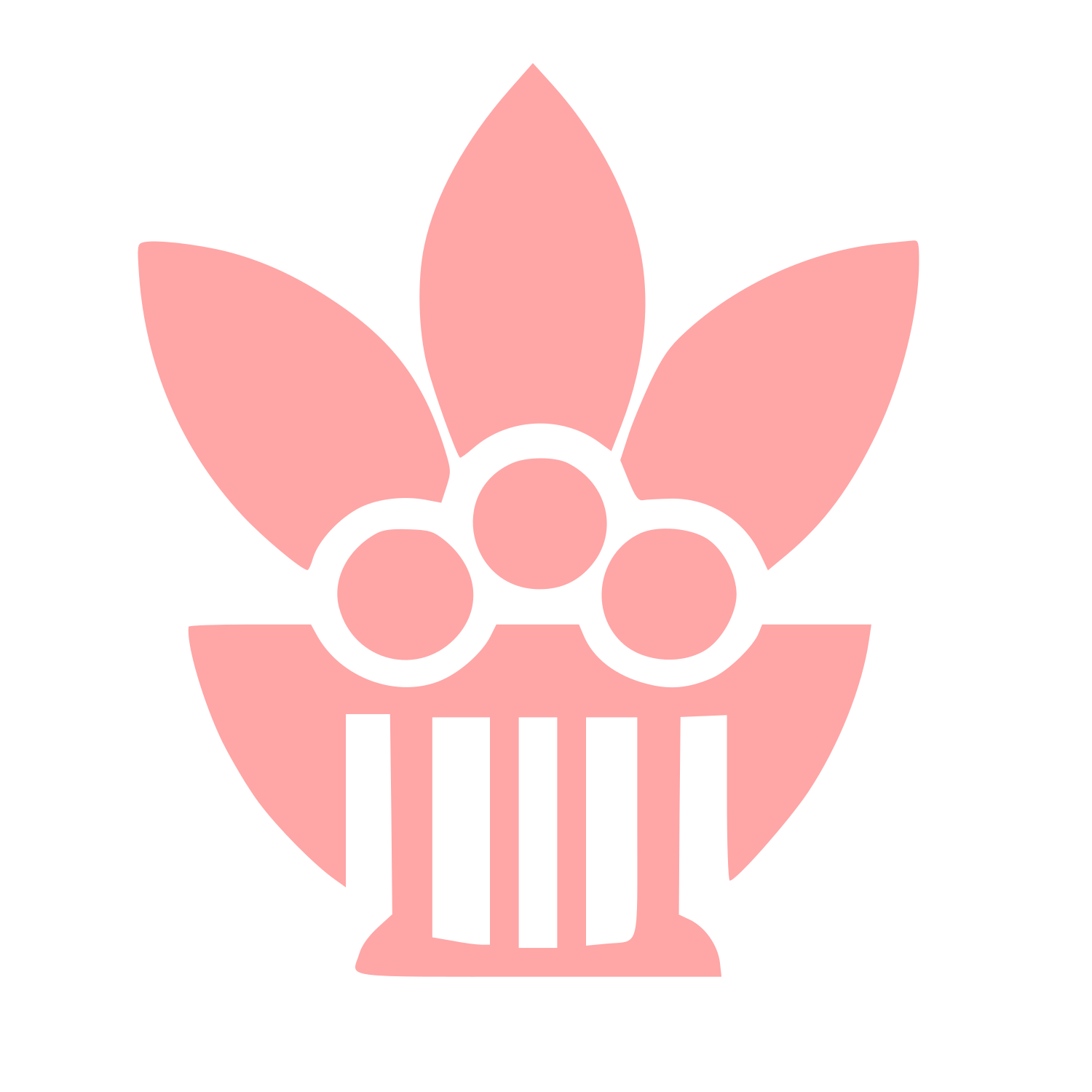 Acai Bowl Leaves Logo #ffa6a6
