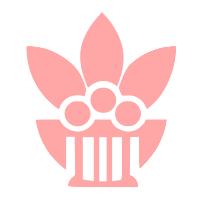 Acai Bowl Leaves Logo #ffa6a6