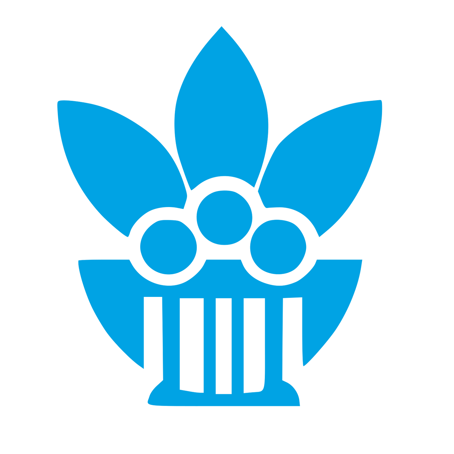 Acai Bowl Leaves Logo #00a3e4