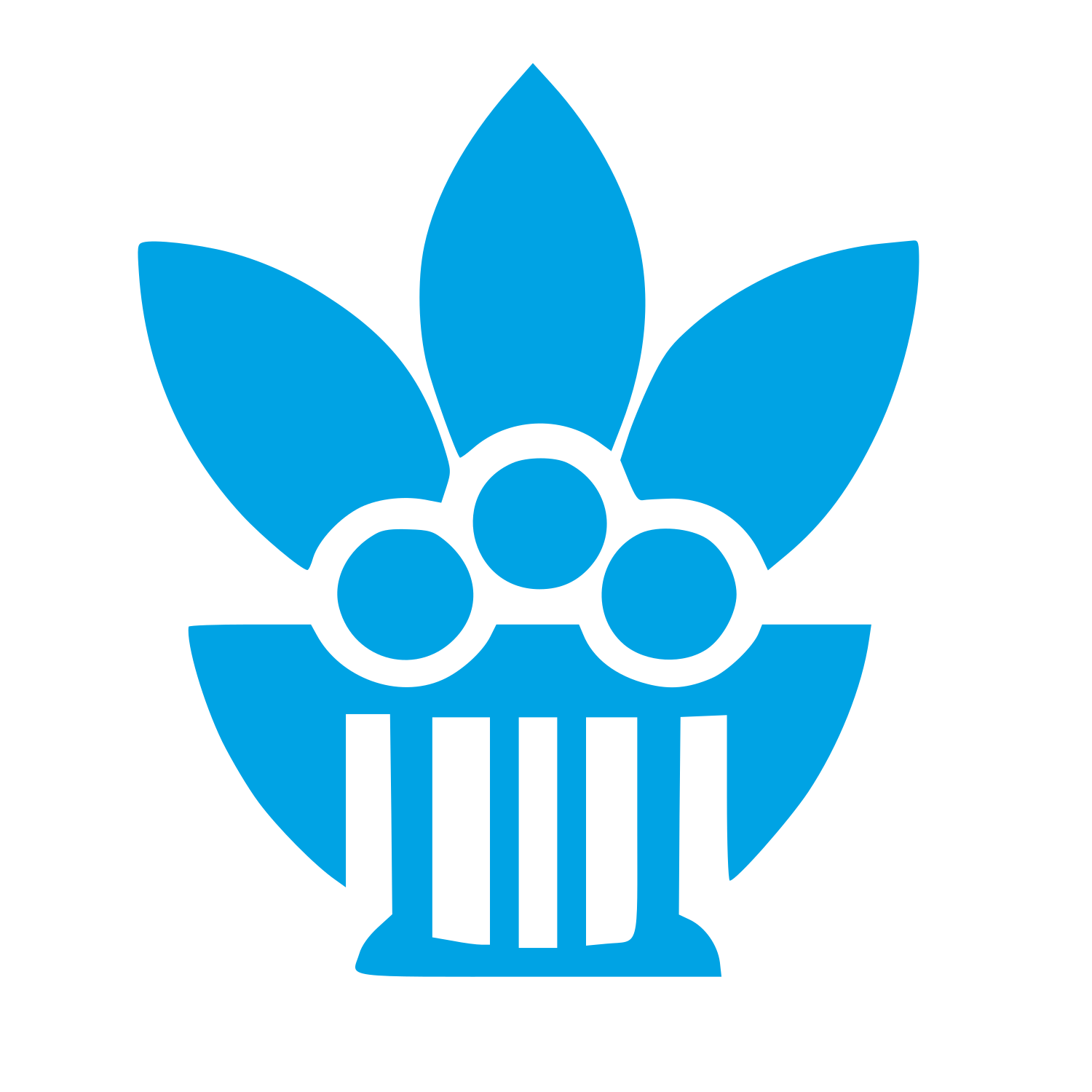 Acai Bowl Leaves Logo #00a3e4