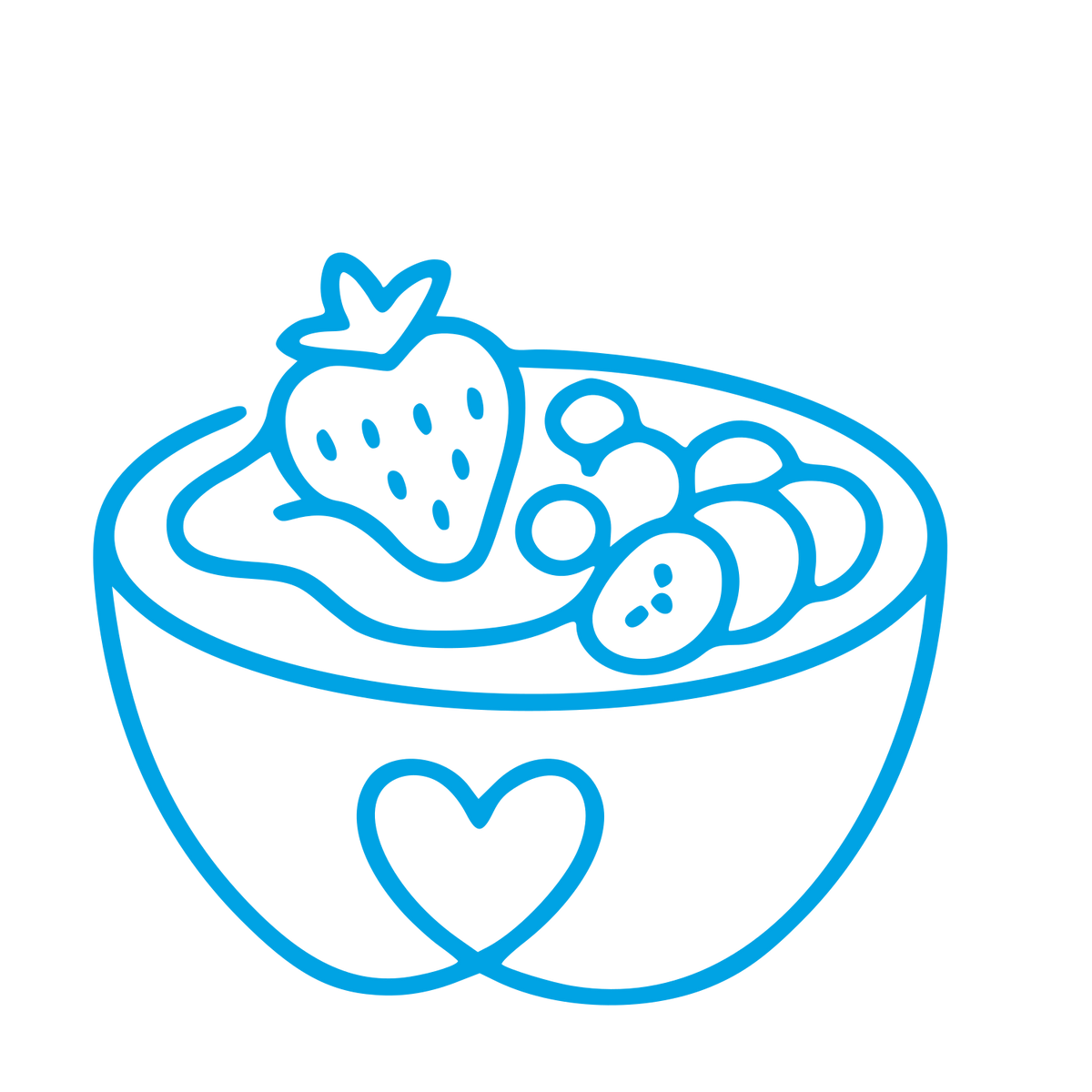 Monoline Smoothie Bowl Logo #00a3e4