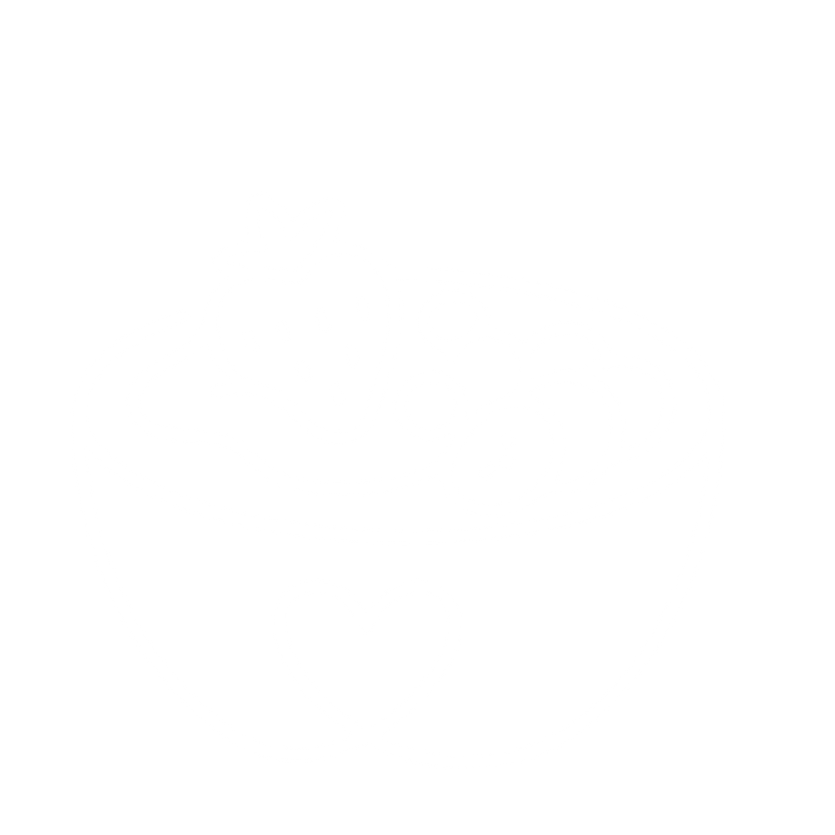Monoline Smoothie Bowl Logo #ffffff