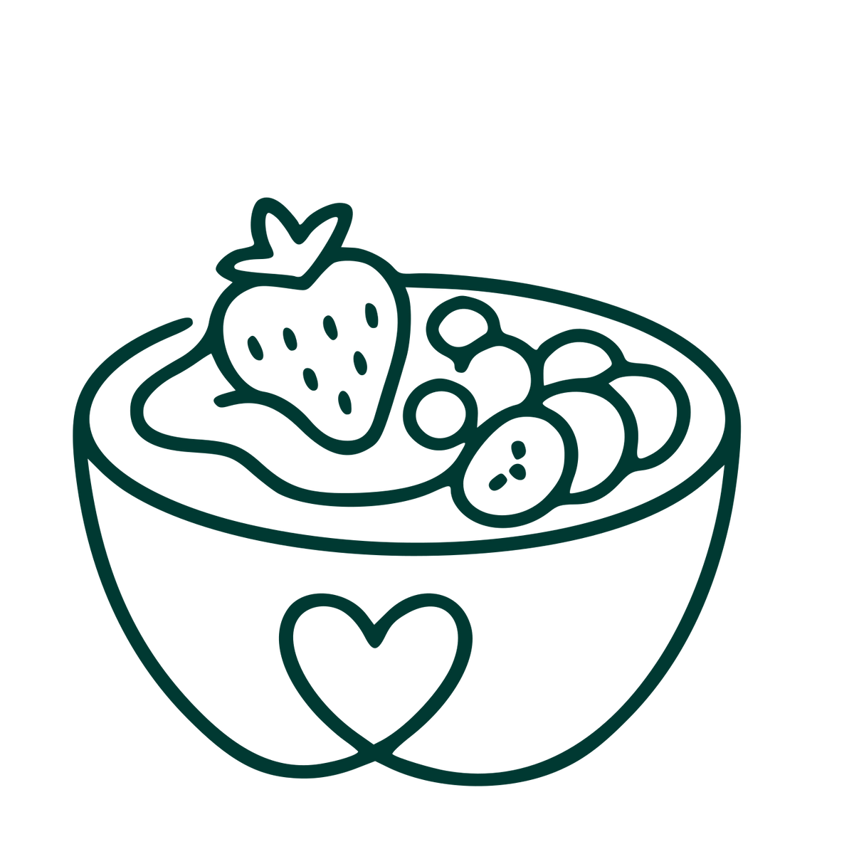 Monoline Smoothie Bowl Logo #003932
