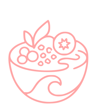 Monoline Smoothie Bowl Logo #ffa6a6