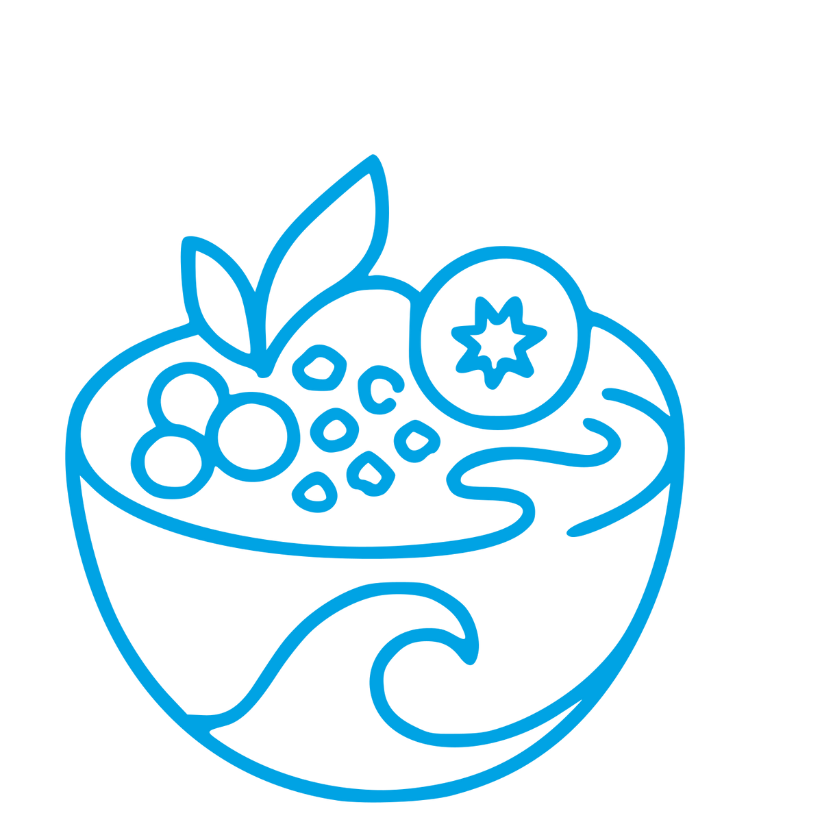 Monoline Smoothie Bowl Logo #00a3e4