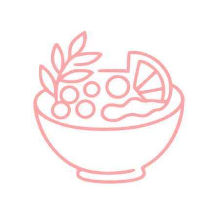 Monoline Smoothie Bowl Logo #ffa6a6