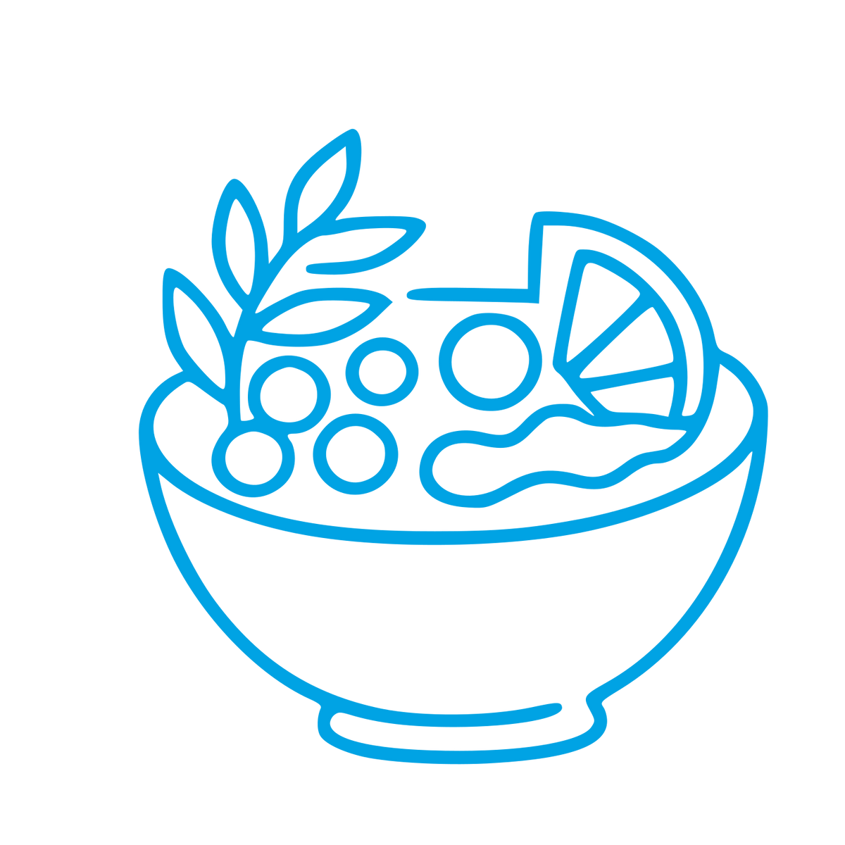 Monoline Smoothie Bowl Logo #00a3e4
