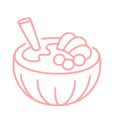 Smoothie Bowl Monoline Logo #ffa6a6