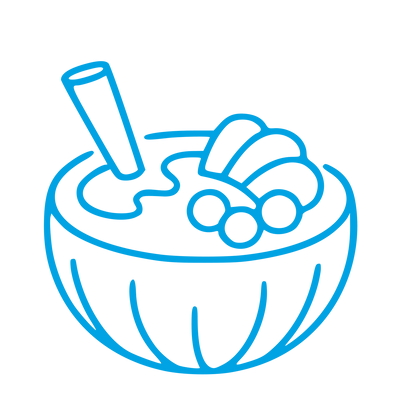 Smoothie Bowl Monoline Logo #00a3e4