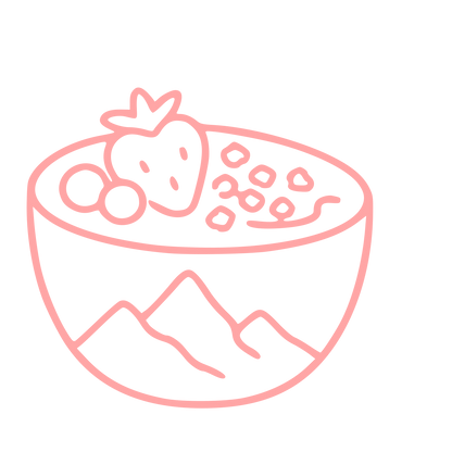 Smoothie Bowl Mountain Logo #ffa6a6