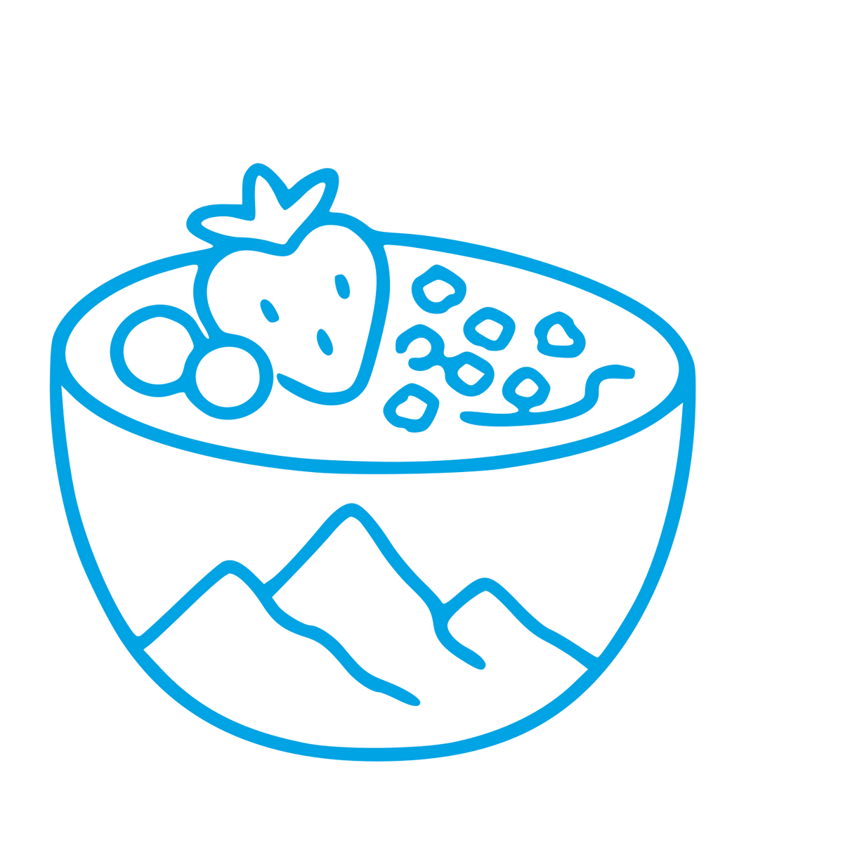 Smoothie Bowl Mountain Logo #00a3e4