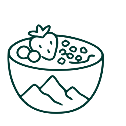Smoothie Bowl Mountain Logo #003932