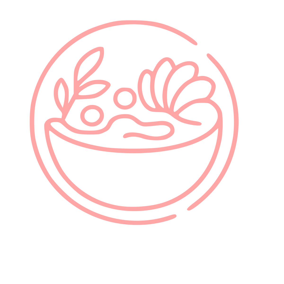 Monoline Smoothie Bowl Logo #ffa6a6