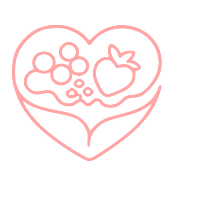 Smoothie Bowl Heart Logo #ffa6a6