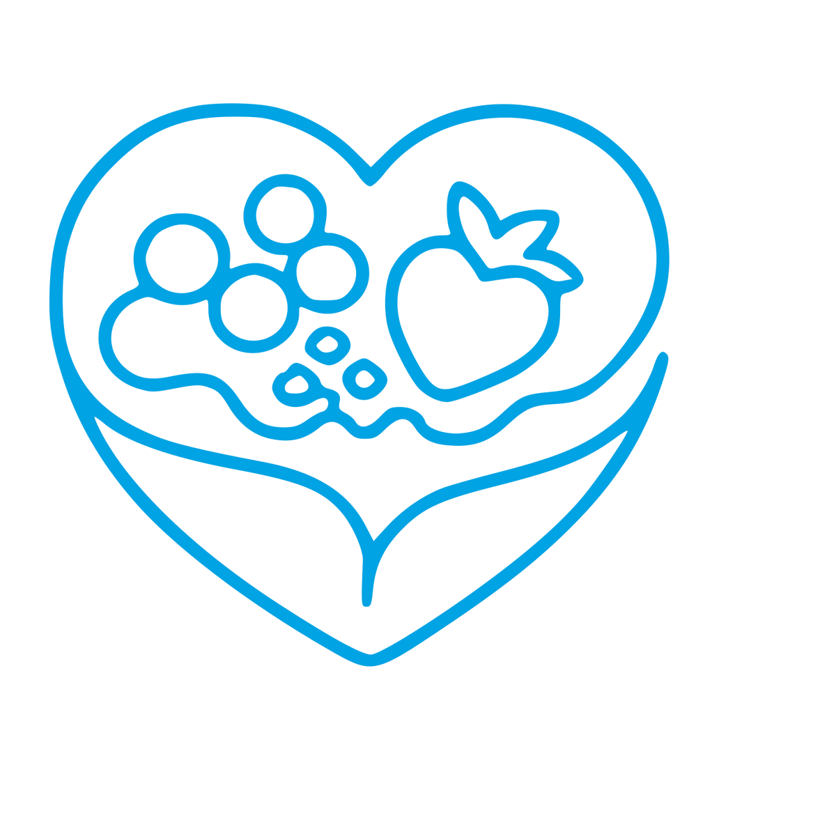 Smoothie Bowl Heart Logo #00a3e4