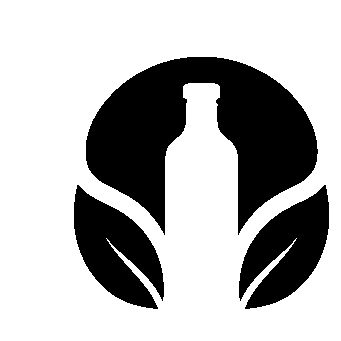 Kombucha Bottle Leaf Logo