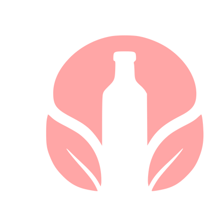 Kombucha Bottle Leaf Logo #ffa6a6