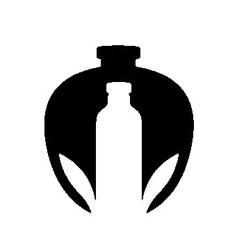 Kombucha Bottle Negative Space Logo