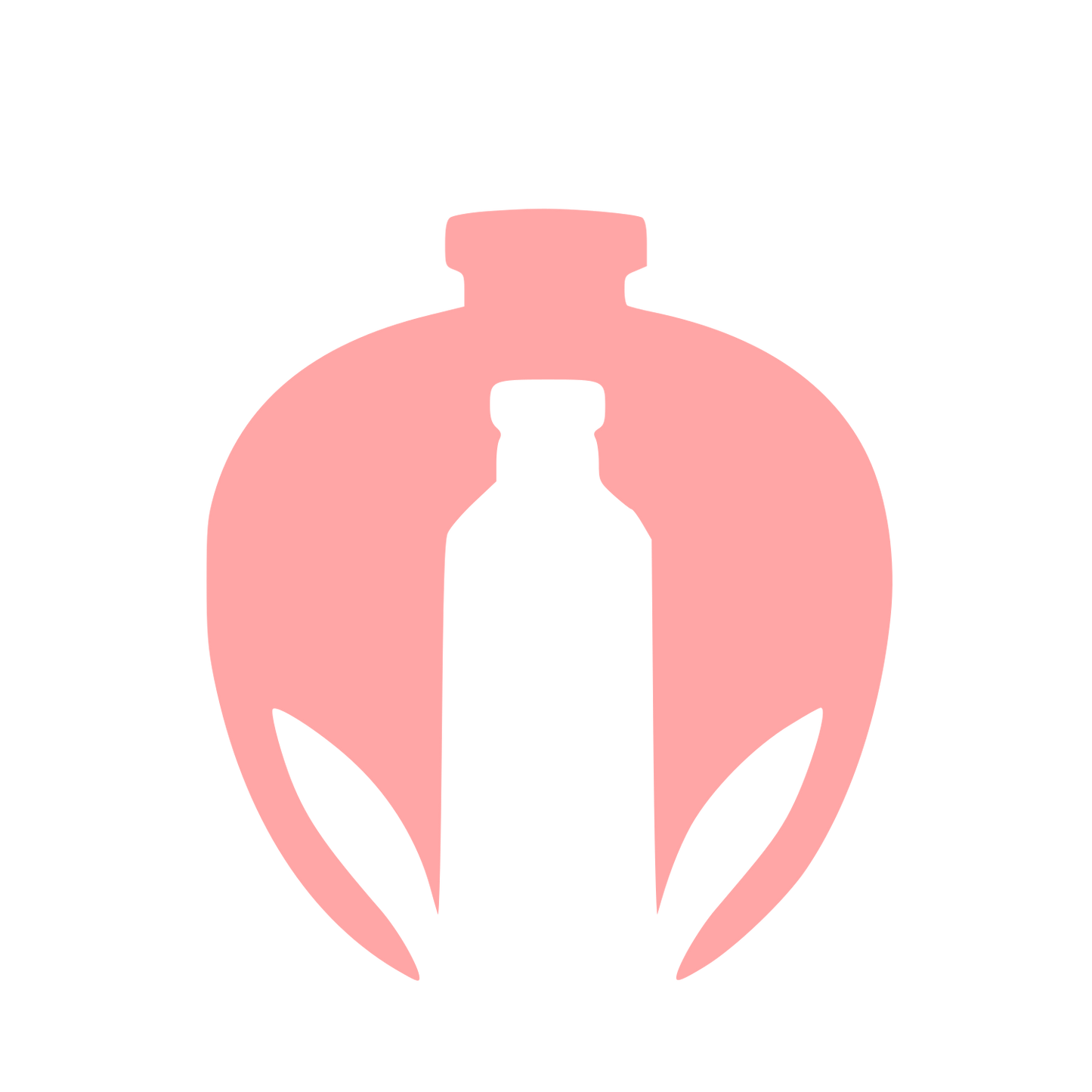 Kombucha Bottle Negative Space Logo #ffa6a6