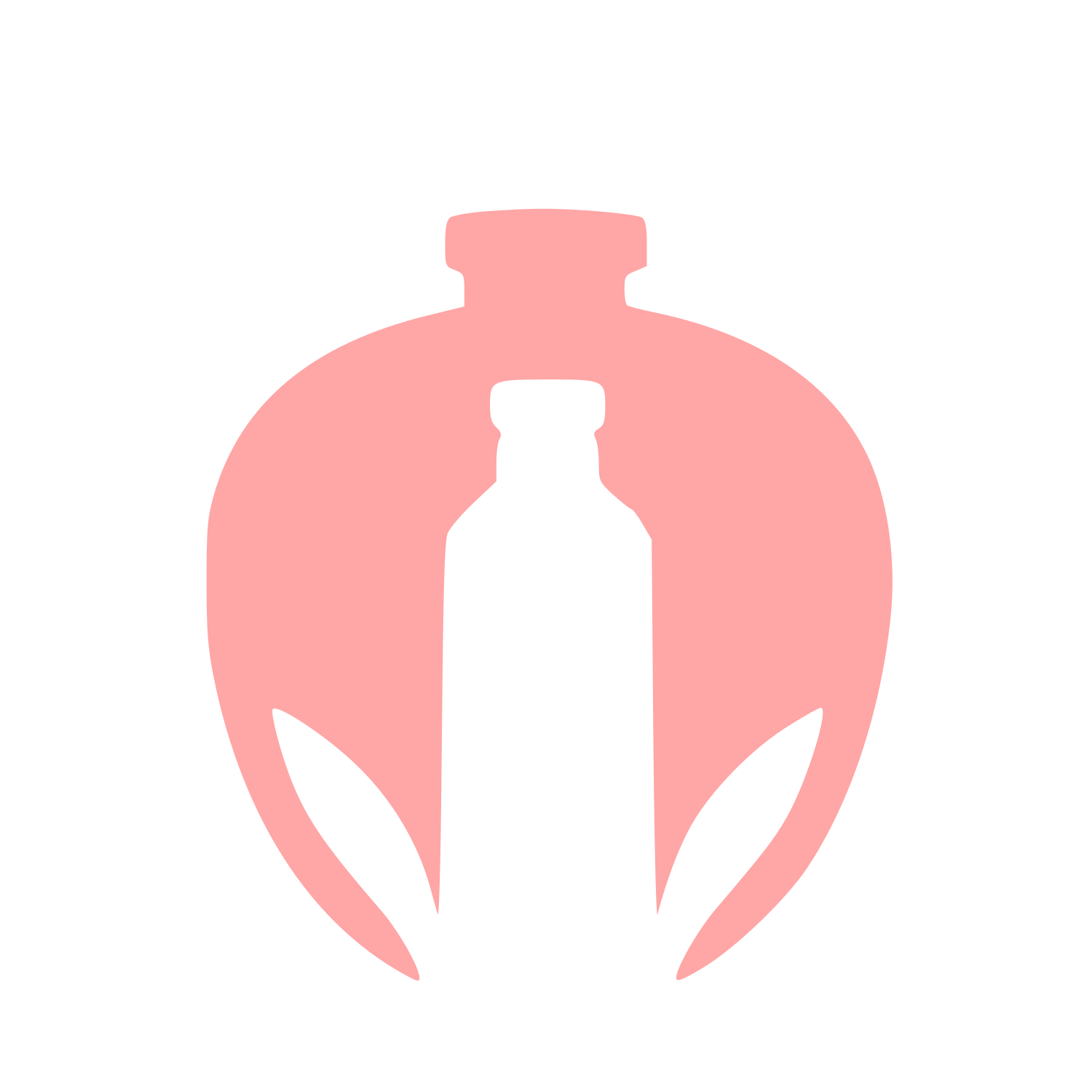 Kombucha Bottle Negative Space Logo #ffa6a6