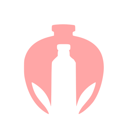 Kombucha Bottle Negative Space Logo #ffa6a6